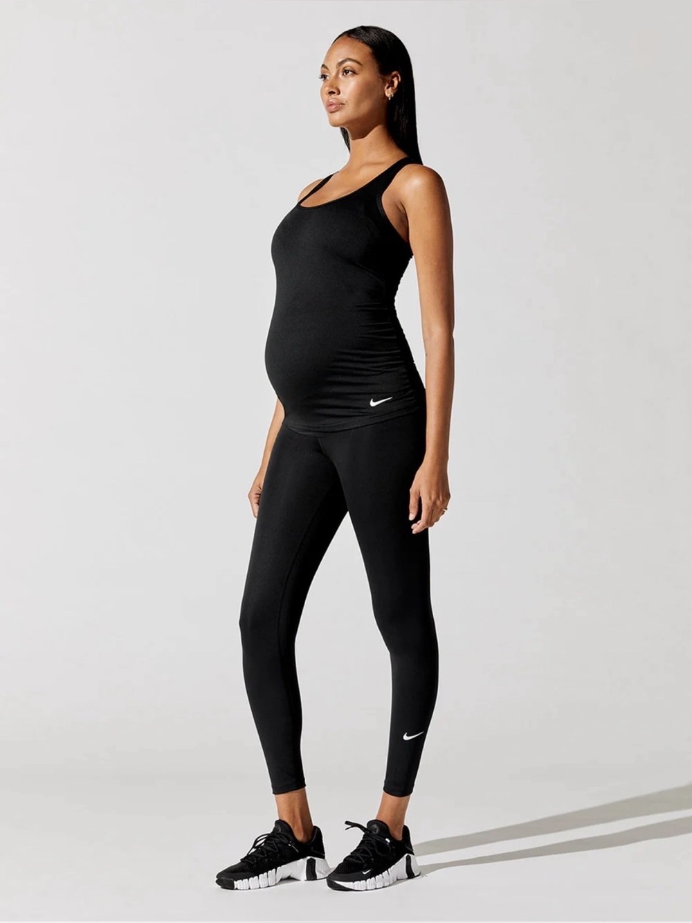 NWT Nike Dri-FIT Maternity Women's Large Black Racerback Tank Top CQ9295 Active
